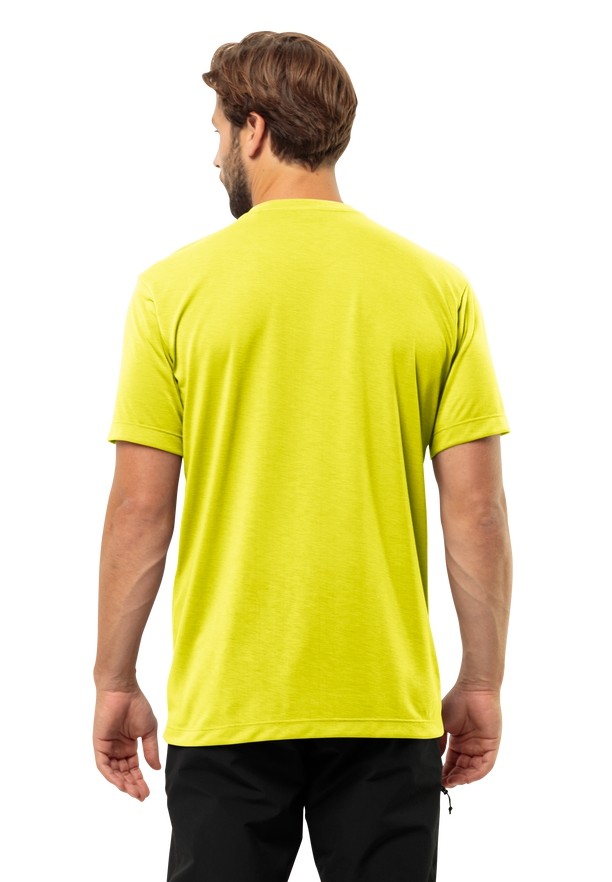 Yellow Men Jack Wolfskin Vonnan S/s T Shirts | 37960024