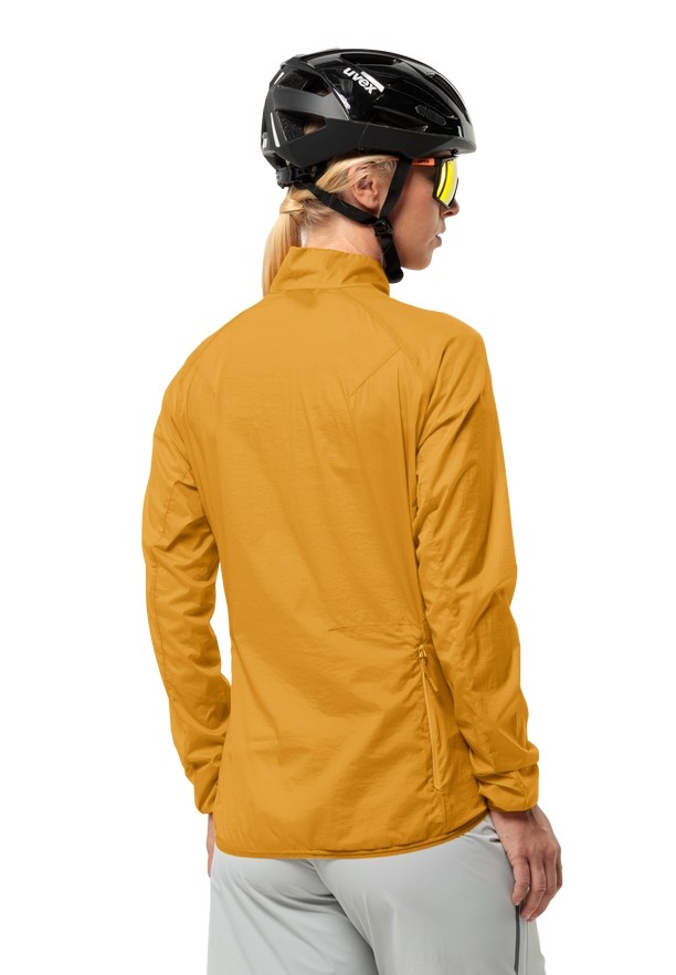 Yellow Women Jack Wolfskin Gravex Wind Softshell Jackets | 15086119