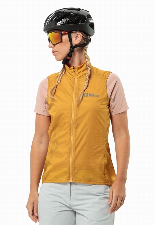 Yellow Women Jack Wolfskin Gravex Wind Vest | 33863127