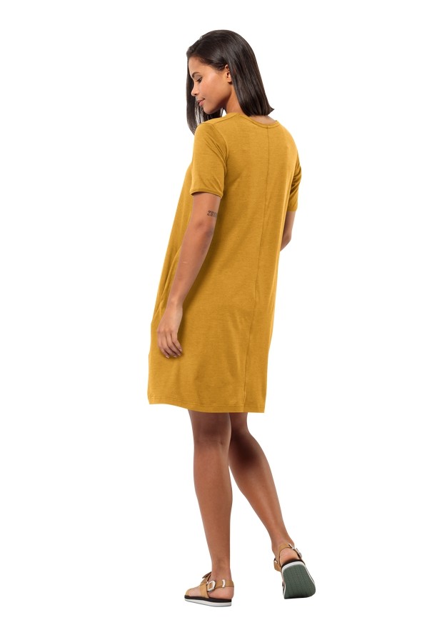 Yellow Women Jack Wolfskin Travel Dress | 68087853