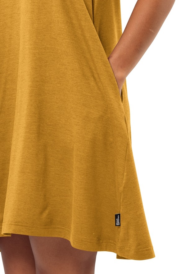 Yellow Women Jack Wolfskin Travel Dress | 68087853