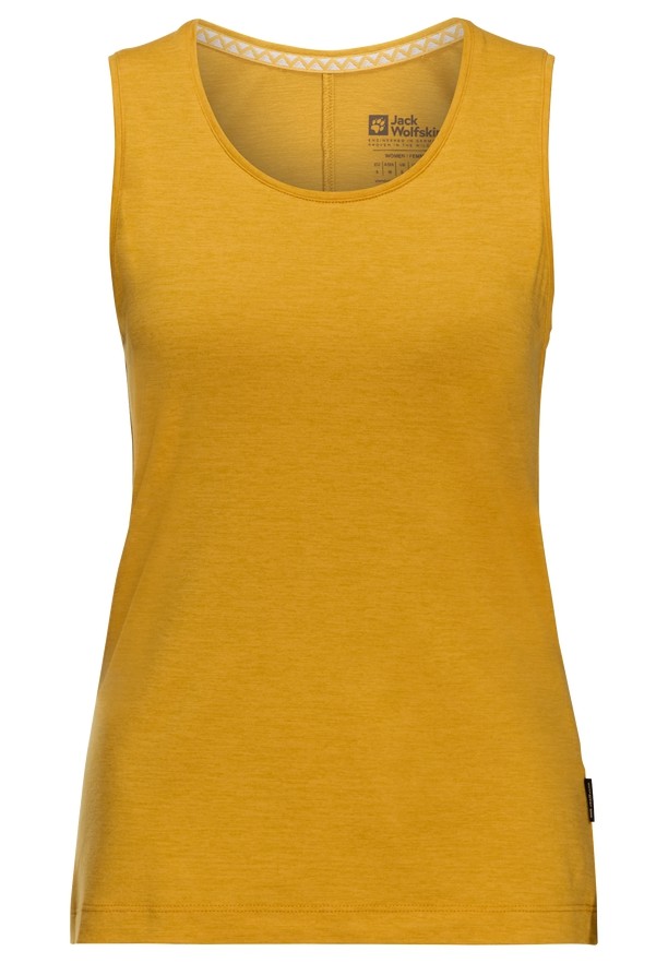 Yellow Women Jack Wolfskin Travel Tank Top | 78920601