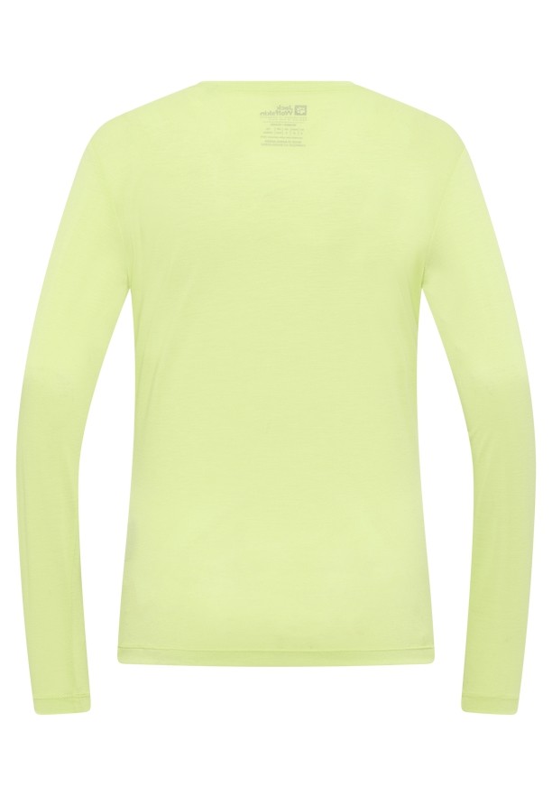 Yellow Women Jack Wolfskin Vonnan Ls T Shirts | 94403625